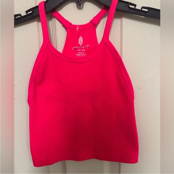 NEW Free People Movement Happiness Runs Crop Tank Electric Sunset Pink Size XS/S - Picture 4 of 7